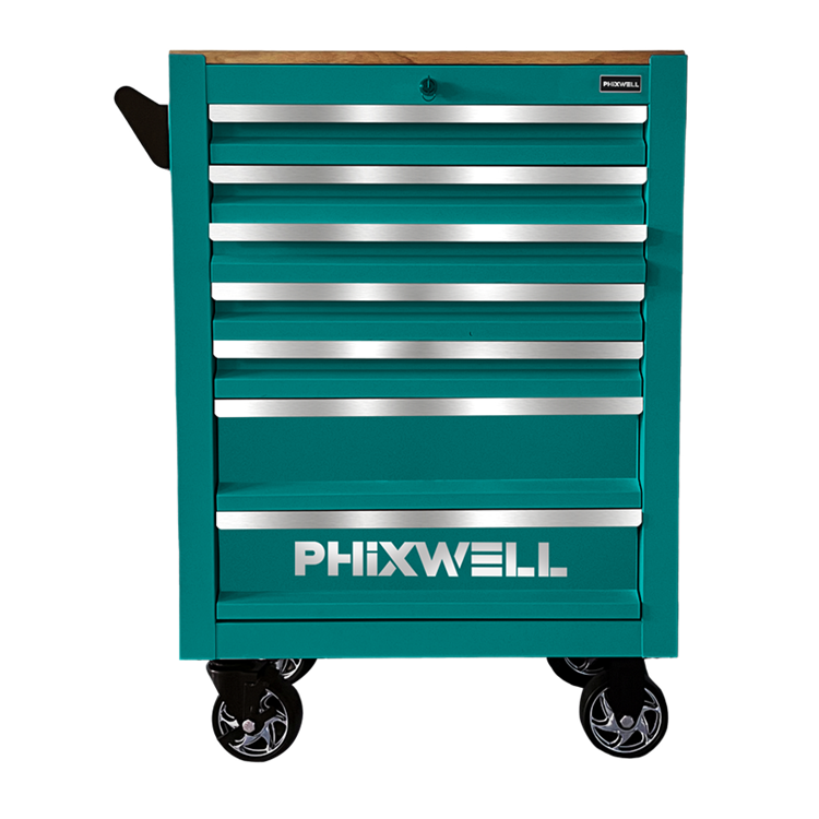 719506 PHIXWELL 7 drawers storage cabinet na may countertop na gawa sa kahoy