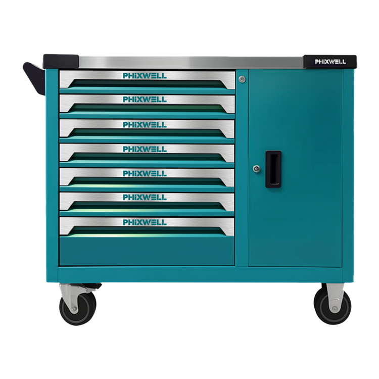 719514 PHIXWELL 7 drawers tool cabinet na may gilid na pinto