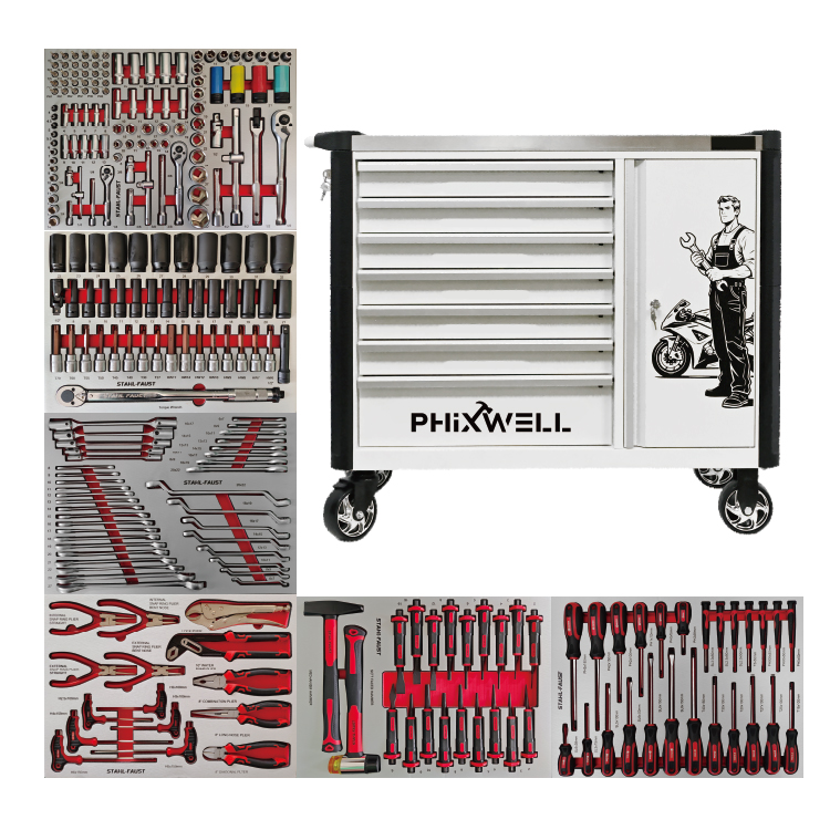 719516 PHIXWELL 7 drawer bagong modelong tool cabinet