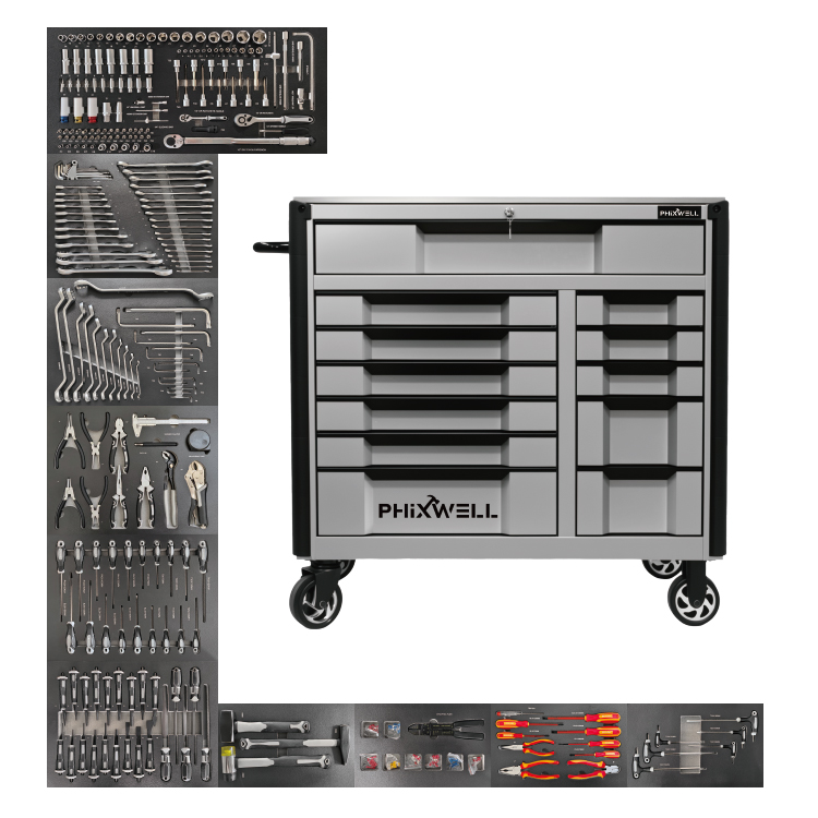 719517 BAGONG paglulunsad PHIXWELL 12 drawers tool cabinet