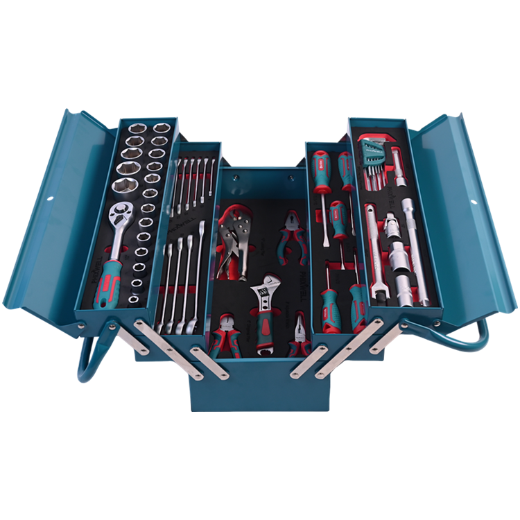 717302 PHIXWELL 56 na pirasong sambahayan na bakal na kahon ng hand tool set